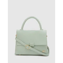 Globus Women Mint Green Textured Casual Handheld Bag-picture-35