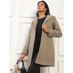 Globus Women Mock Collar Regular Fit Long Sleeves Overcoat-picture-11