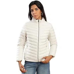 globus Women Mock Neck Front Zip 2 Pockets Winter Wear Insulator Puffer Jacket-picture-23