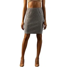 globus Women Polyester Stretchable Sheen Mid-Rise Mini Pencil Party Skirt-picture-39
