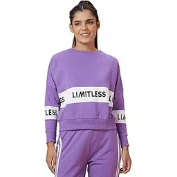 globus Women Purple Printed Cotton Sweatshirt-picture-11