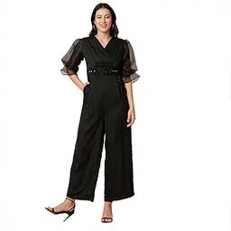 globus Women Solid Waist Tie-Up Jumpsuit-picture-12