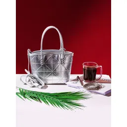 Globus Women Textured Double Handle Handheld Bag With Detachable Strap-picture-21