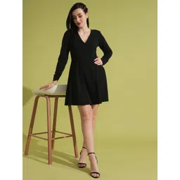 globus Women Wrap Black Mini/Short Dress-picture-25