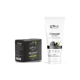 Globus Naturals Activated Charcoal Facial Kit & Charcoal Face Wash Combo for Men-picture-18