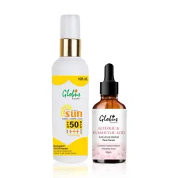 globus naturals Globus Remedies Sunscreen Fairness Lotion SPF 50+++ & Glycolic Face Serum Combo-picture-21