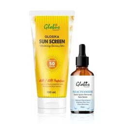 globus naturals Globus Remedies Sunscreen Fairness Lotion SPF 50+++ & Niacinamide Face Serum Combo-picture-23