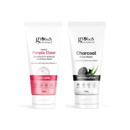 Globus Naturals Herbal Pimple Clear & Charcoal Face Wash Combo-picture-14