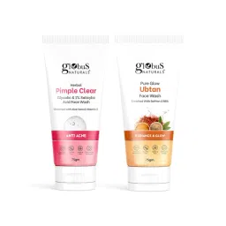 Globus Naturals Herbal Pimple Clear & Pure Glow Ubtan Face Wash Combo-picture-37