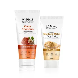 Globus Naturals Kesar Chandan Face Wash & Multani Mitti Face Pack Combo-picture-15
