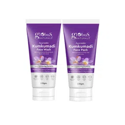 Globus naturals Kumkumadi Skin Lightening Face Wash & Face Pack Combo - 100g Each-picture-11