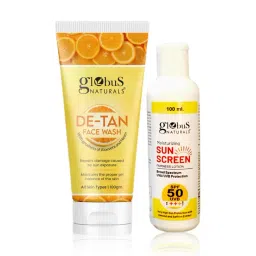 Globus Naturals Moisturizing Sunscreen SPF 50+++ & De-Tan Face Wash Combo-picture-20