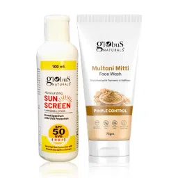 Globus Naturals Moisturizing Sunscreen SPF 50+++ & Multani Mitti Face Wash Combo-picture-32