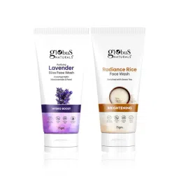 Globus Naturals Purifying Lavender Bliss & Radiance Rice Face Wash Combo-picture-19