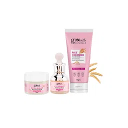 Globus naturals Set Of 3 Rice Ceramid Face Scrub-50g, Serum-30ml & Peel Of Mask-75g-picture-32