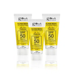 Globus Naturals Ultra Sheen Defense Sunscreen SPF 50 PA+++ - Pack of 3-picture-16