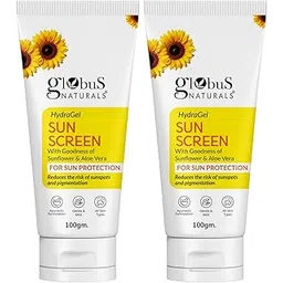 Globus Naturals Hydra Gel Sunscreen With Goodness of Sunflower & AloeVera For Sun Protection All Skin Types 100gm, Set of 2-picture-51