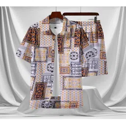 glori star Men Night Suit Set Multicolor Printed-picture-26