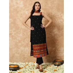 GLOSIA DESIGN Women Ethnic Motifs Embroidered Kurta with Trousers & Dupatta-picture-36