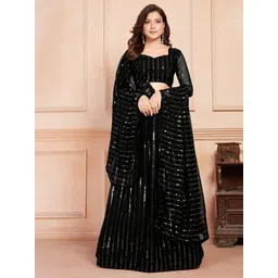 GLOSIA DESIGN Women Silk Georgette Embellished Lehenga Choli-picture-46