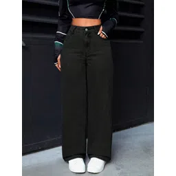 glossia Women Boyfriend High Rise Black Jeans-picture-13