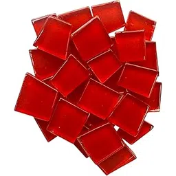 Glossy Trapezoid Glass Mosaic Tiles (60 Colours), DIY Mosaic Art, Decoration, Crystal Glass Mosaic Tiles (RD 100 [Scarlet Red], 100 g)-picture-30