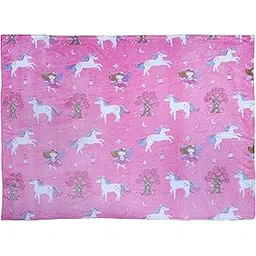 Glow in The Dark Blanket for Kids | Queen Size with Stars and Unicorns | Skin-Friendly, Washable, Gift Box Included | Night Light Blanket | Mix Pink-picture-31