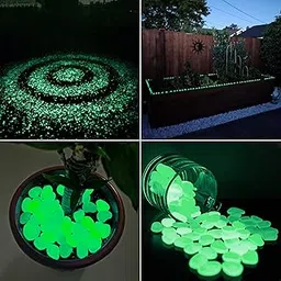 Glow in The Dark Rocks Outdoor, 500 pcs Green Solar Rocks for Landscaping, Outdoor Decor Glow in The Dark Stones, Glowing Pebbles for Garden Backyard Patio Lawn Pond Fish Tank Aquarium Decor-picture-11