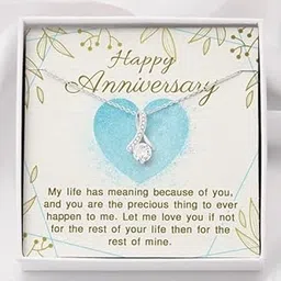 glowcent FABUNORA Romantic Anniversary Gift For Wife - 925 Sterling Silver Pendant With Certificate of Authenticity and 925 Stamp | necklace for women | pendant for women | girls silver chain |-picture-33