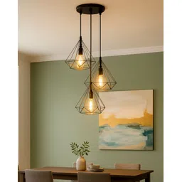 glowhere Modern Black Diamond Hanging Light, Elegant Pendant for Living & Dining Pendant Lamp Ceiling Lamp-picture-45