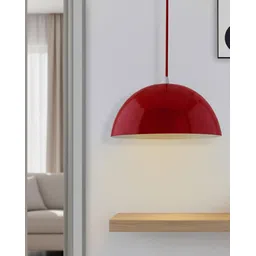 glowhere Red Glossy Dome Pendant Lamp | 10" Modern Ceiling Light for Kitchen & Dining Pendant Lamp Ceiling Lamp-picture-31