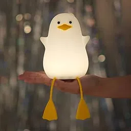 GLOWSERIES Cute Seagull Night Lamp,Gifts for Women Teen Girls Baby,Night Lights for Kids Bedroom Kawaii Room Decor,Christmas Duck Silicone Nightlights for Children Toddler,LED,duck; white and yellow-picture-19