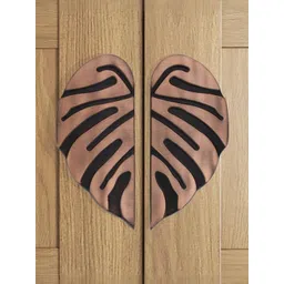 GLOXY 2 Pc Copper Leaf Shape Door Handles-image-14