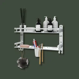 gloxy Bathroom Rack Shelf | Double Soap Dish and Toothbrush Holder Combo Stainless Steel Toilet Paper Holder-picture-30