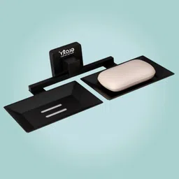 gloxy Double Soap Dish for Bathroom | Heavy-Duty Wall Mount Soap Stand Stainless Steel Toilet Paper Holder-picture-12