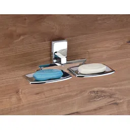 gloxy Double Soap Holder | Wall Mounted Rustproof Soap Dish for Bathroom & Kitchen Stainless Steel Toilet Paper Holder-picture-17