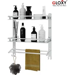 gloxy Multipurpose Bathroom & Double Dish&Tumbler&Soap&Tooth Brush Holder Stainless Steel Toilet Paper Holder-picture-36