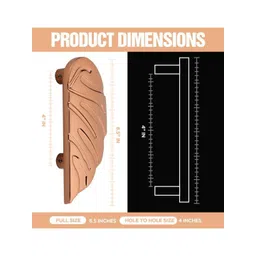 GLOXY Rose Gold Aluminium Leaf Shape Door Handle image 2