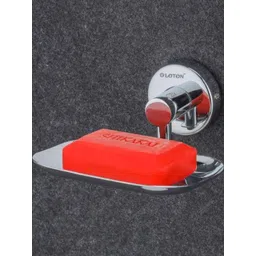 GLOXY Silver Stainless Steel Curve Glossy Soap Holder for Bathroom-picture-28