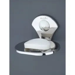 GLOXY Silver Stainless Steel Oval Soap Holder for Bathroom-picture-30