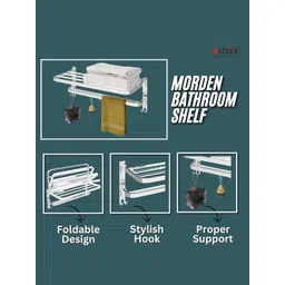 GLOXY Silver-Toned Stainless Steel Towel Holder image 3