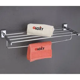 GLOXY Stainless Steel Towel Rod | Heavy-Duty Single Bar for Bathroom & Kitchen 24 inch 1 Bar Towel Rod-image-37