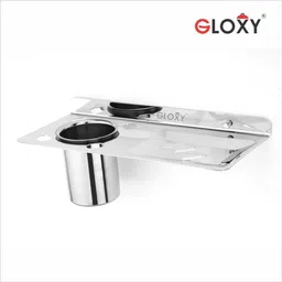 gloxy Wall Mount Toothbrush Stand with Soap Dish | Rust-Free Stainless Steel Bathroom Stainless Steel Toilet Paper Holder-picture-21