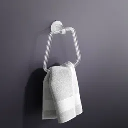 Wall Mounted Acrylic Towel Ring| Multipurpose Napkin & Towel Holder for Bathroom Acrylic Toilet Paper Holder-image-26