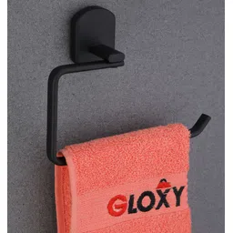 Wall Mounted Towel Ring | Black Matt Finish Napkin Holder for Bathroom & Kitchen Stainless Steel Toilet Paper Holder-image-18