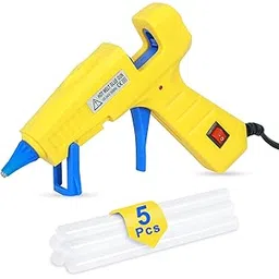 glun GLUN® Glue Gun 30 Watt with 7mm 5 Pieces Glue Sticks 6 inch Transparent, ON/Off Switch Button, LED Indicator, Transparent Glue Sticks for Craft Specialist and DIY Works-picture-20