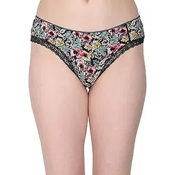 glus Women Cotton Lace No Show Women Thong Must to Wear Under Tight Fitting Outfits Pack of 1, Colour -Black (4XL, Black)-picture-33