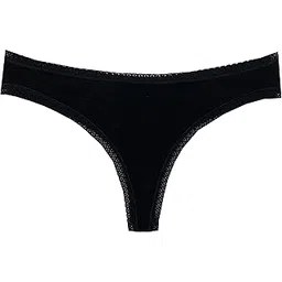 glus Women Cotton No Show Women Thong Must to Wear Under Tight Fitting Outfits Pack of 1, Colour- Green-picture-27