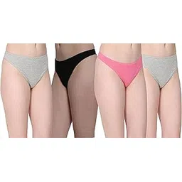 glus Women Cotton Thong Panty for Women,Pack of 4-picture-32