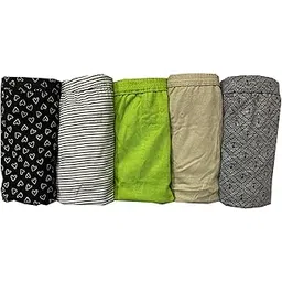 glus Women Girls Pure Cotton Printed Full Coverage Mid Waist Inner Elastic Everyday Day Wearing Assorted Multicolor Hipster Panties,Panties for Women Pack of 5-picture-24
